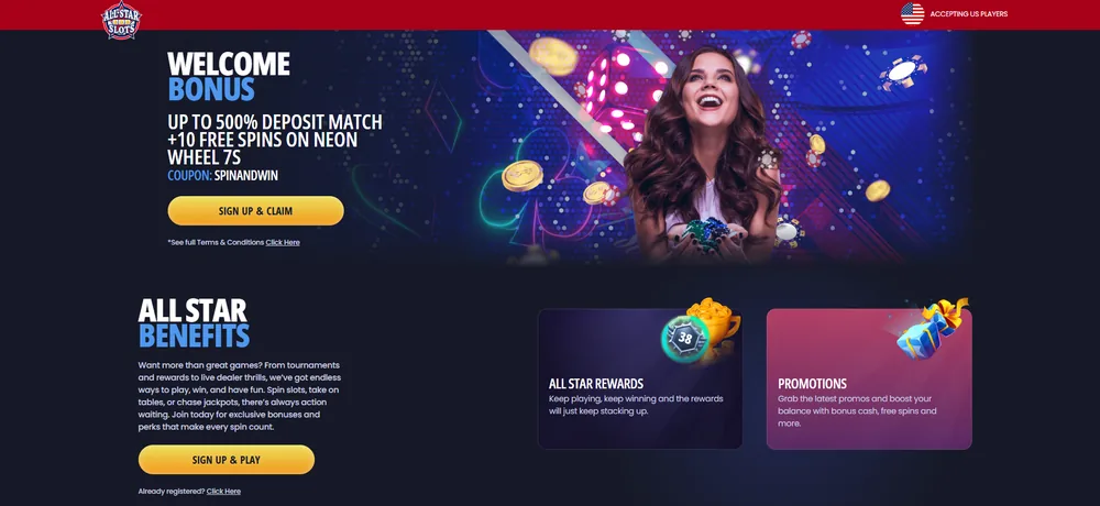 All Star Slots casino lobby